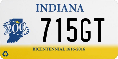 IN license plate 715GT