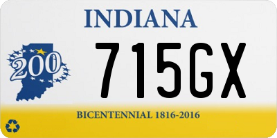 IN license plate 715GX