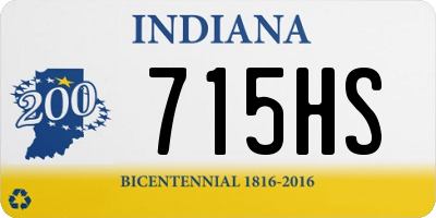 IN license plate 715HS