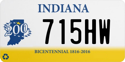 IN license plate 715HW