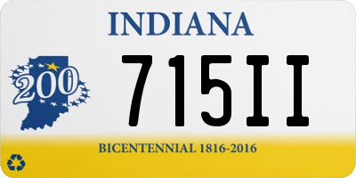 IN license plate 715II