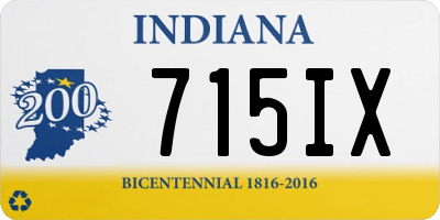 IN license plate 715IX