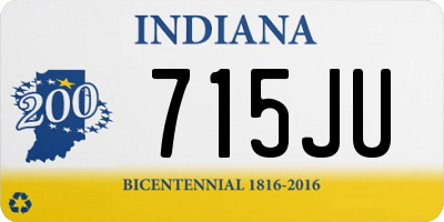 IN license plate 715JU