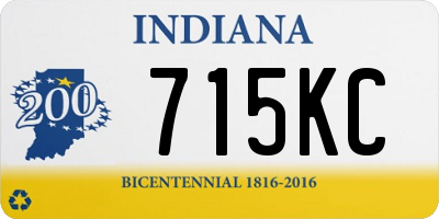 IN license plate 715KC