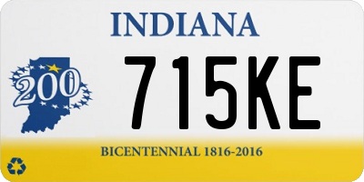 IN license plate 715KE