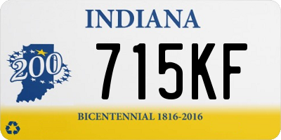 IN license plate 715KF