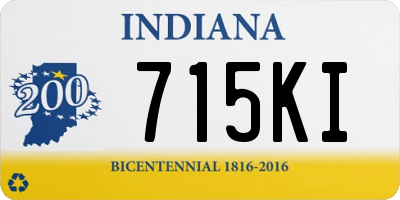 IN license plate 715KI