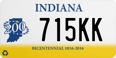 IN license plate 715KK