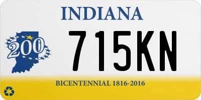 IN license plate 715KN