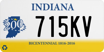 IN license plate 715KV