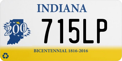 IN license plate 715LP