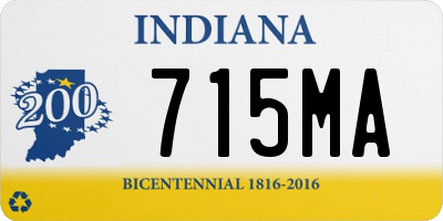 IN license plate 715MA