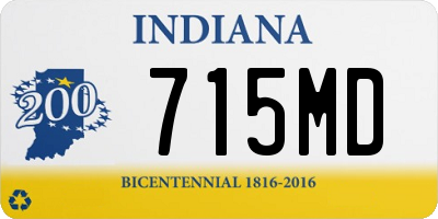 IN license plate 715MD