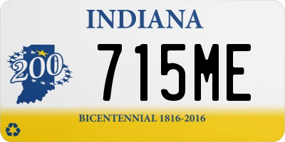IN license plate 715ME