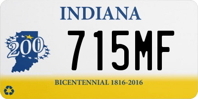 IN license plate 715MF