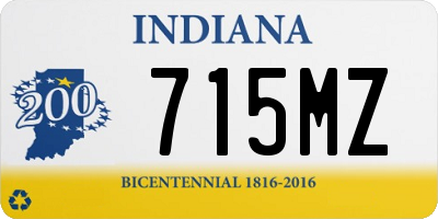 IN license plate 715MZ