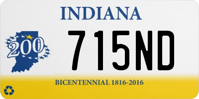 IN license plate 715ND