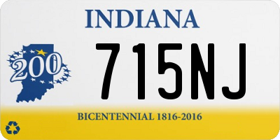 IN license plate 715NJ