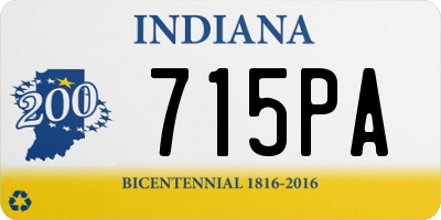IN license plate 715PA