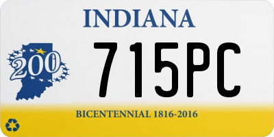 IN license plate 715PC