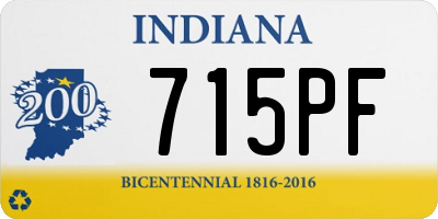 IN license plate 715PF