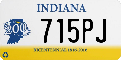 IN license plate 715PJ