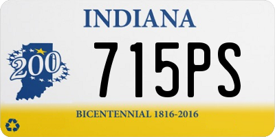 IN license plate 715PS