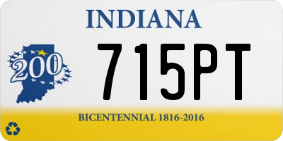 IN license plate 715PT