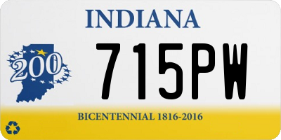 IN license plate 715PW