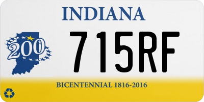 IN license plate 715RF