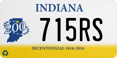 IN license plate 715RS