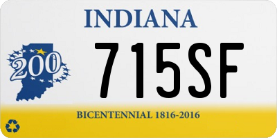 IN license plate 715SF