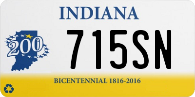 IN license plate 715SN