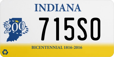 IN license plate 715SO