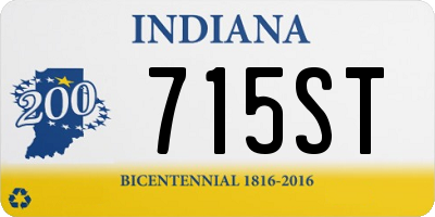 IN license plate 715ST