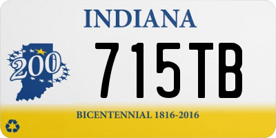 IN license plate 715TB