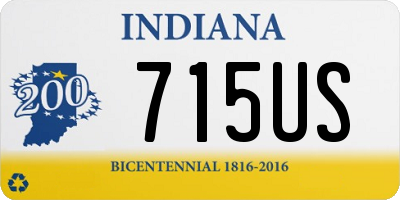 IN license plate 715US