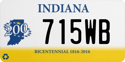 IN license plate 715WB