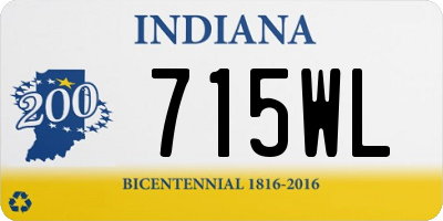 IN license plate 715WL