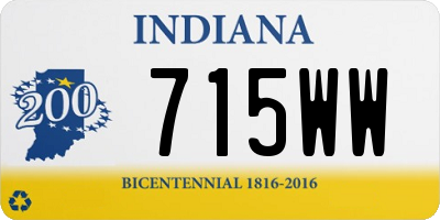 IN license plate 715WW