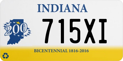 IN license plate 715XI