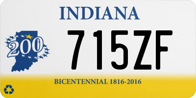 IN license plate 715ZF