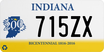 IN license plate 715ZX