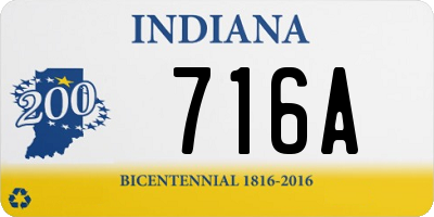 IN license plate 716A