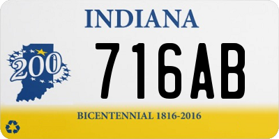 IN license plate 716AB