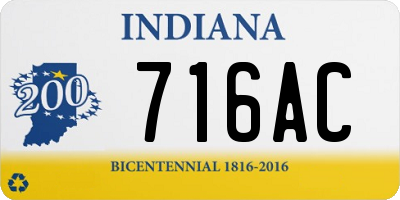 IN license plate 716AC