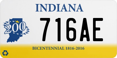 IN license plate 716AE