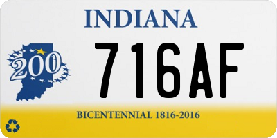 IN license plate 716AF