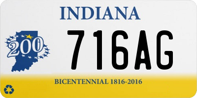 IN license plate 716AG
