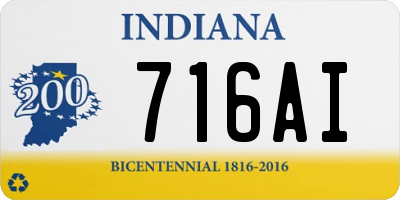 IN license plate 716AI